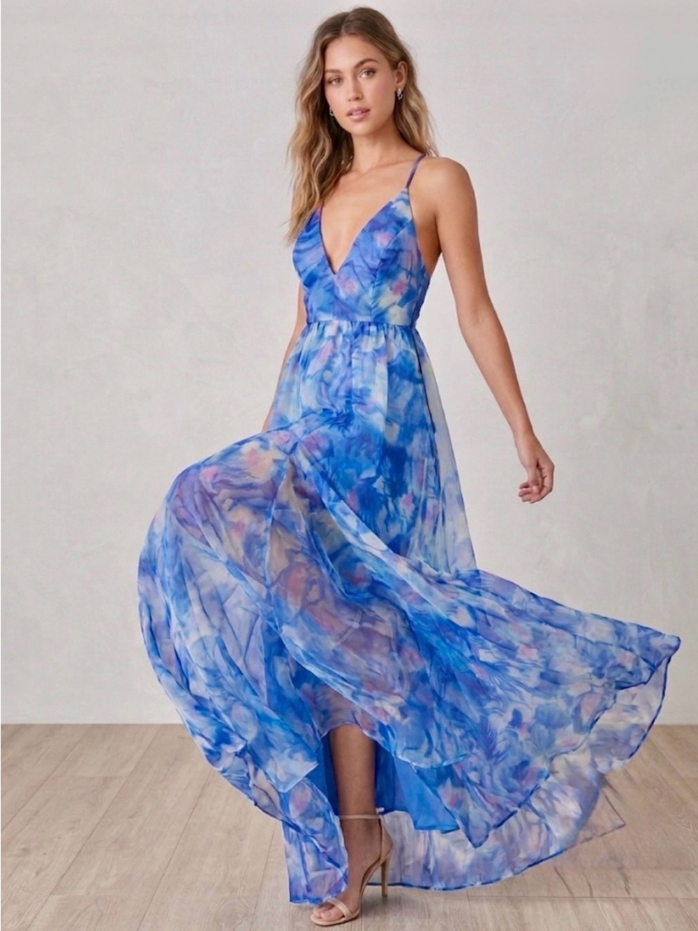 Lulus Floral Maxi Dress Stunning XS